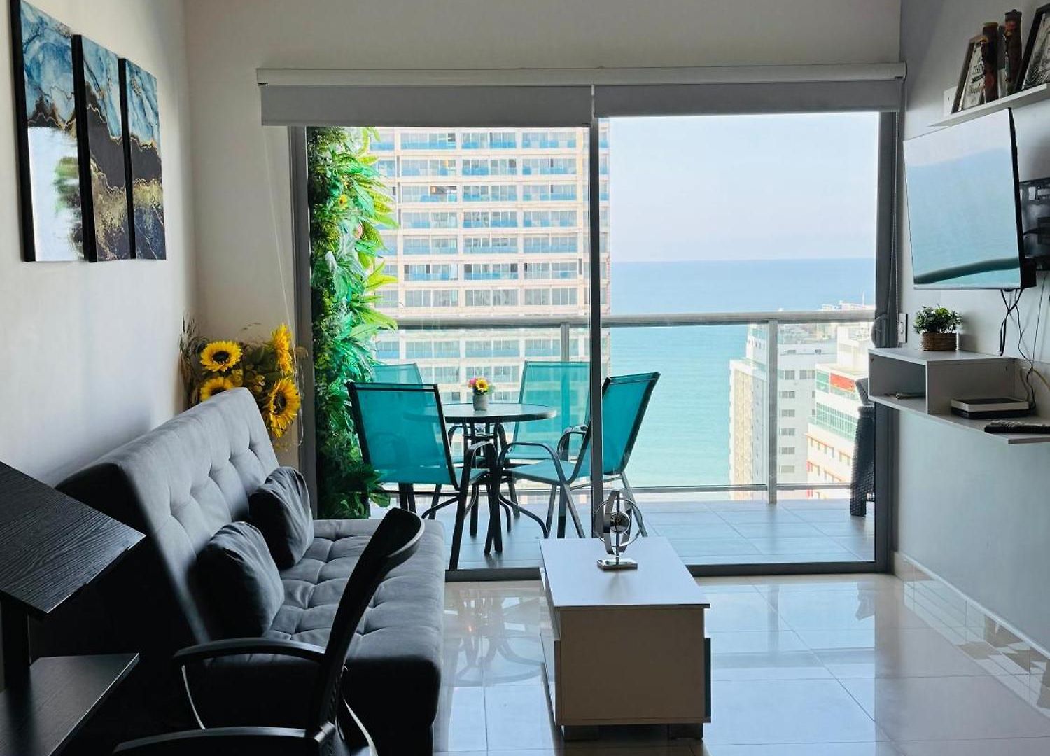 Vista Preciosa Desde El Piso 23 Frente Al Mar Cartagena