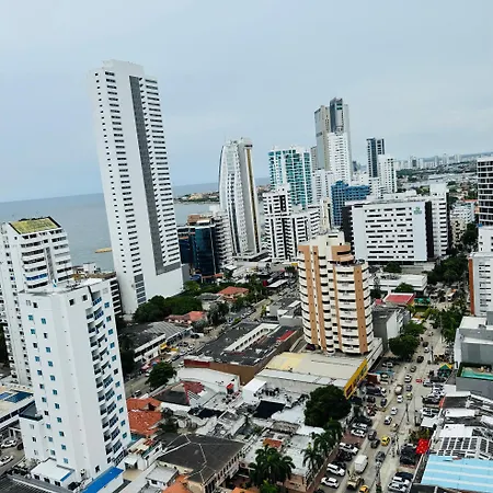 Vista Preciosa Desde El Piso 23 Frente Al Mar Cartagena