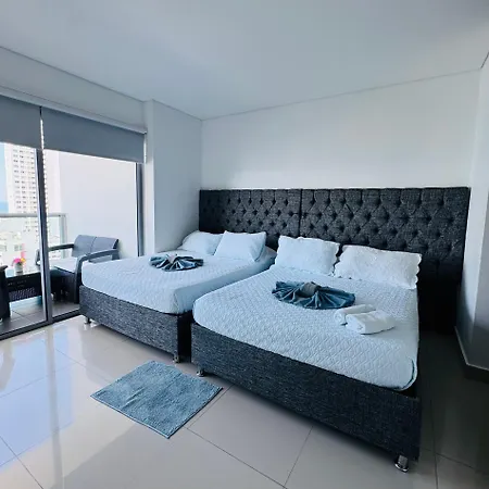 Apartamento Vista Preciosa Desde El Piso 23 Frente Al Mar Cartagena